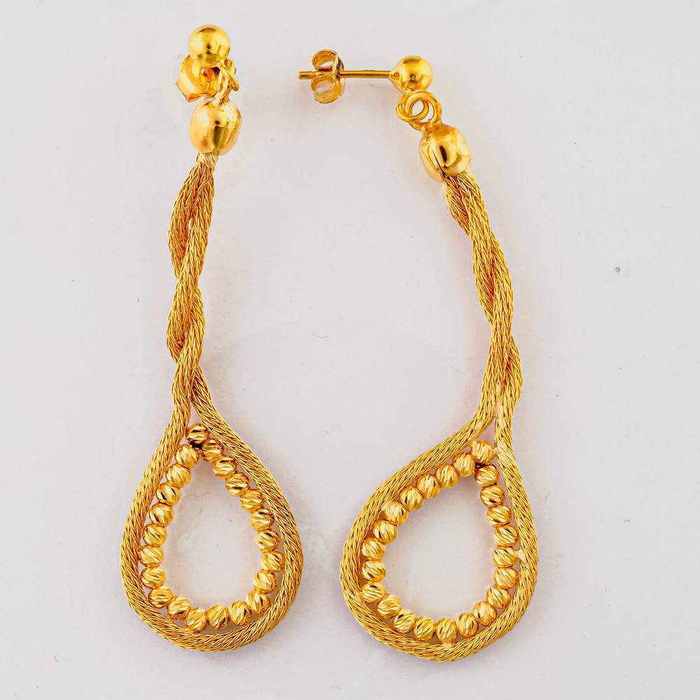 Серьги из желтого золота 916 пробы