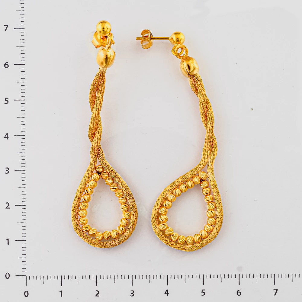 Серьги из желтого золота 916 пробы