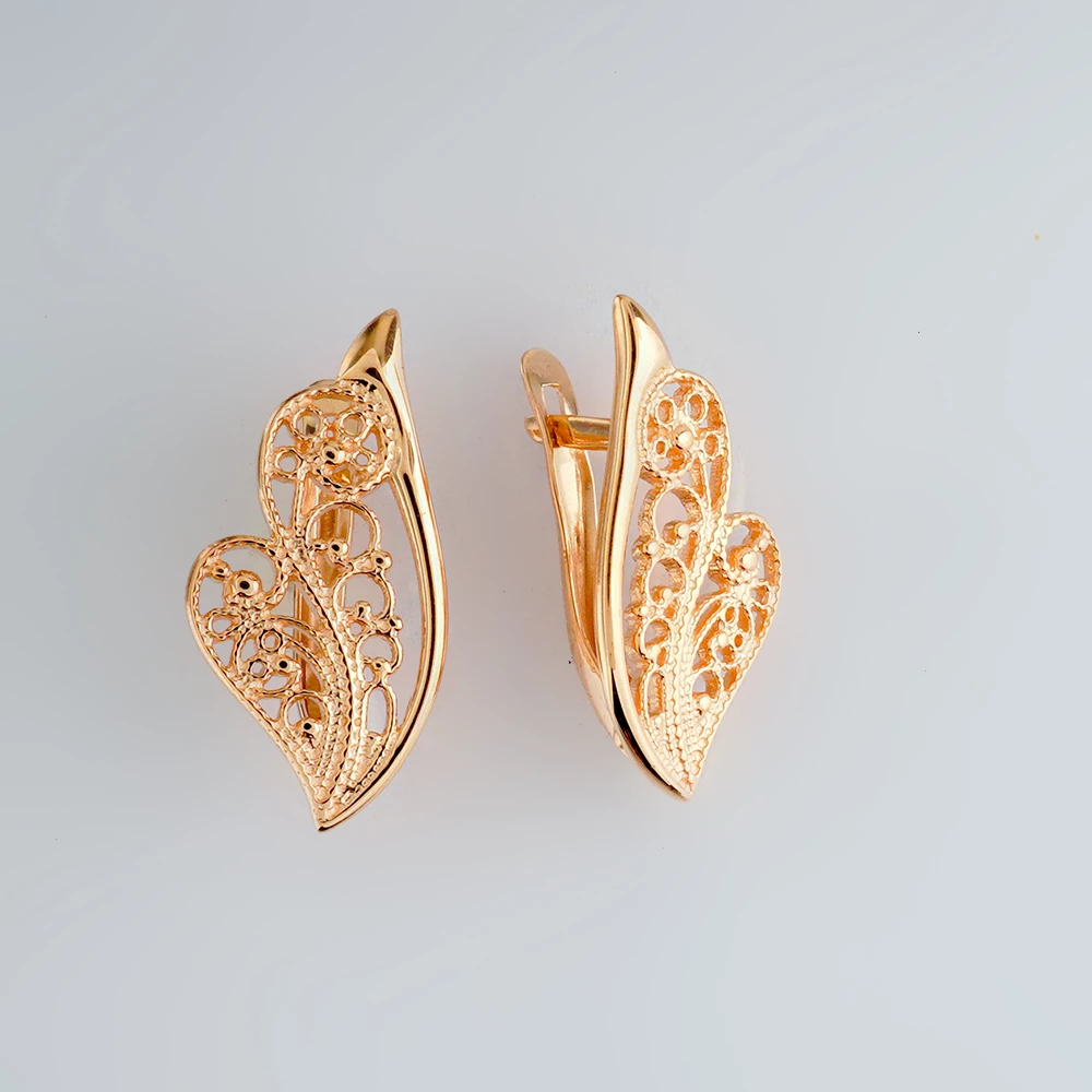 Серьги из красного золота 585 пробы