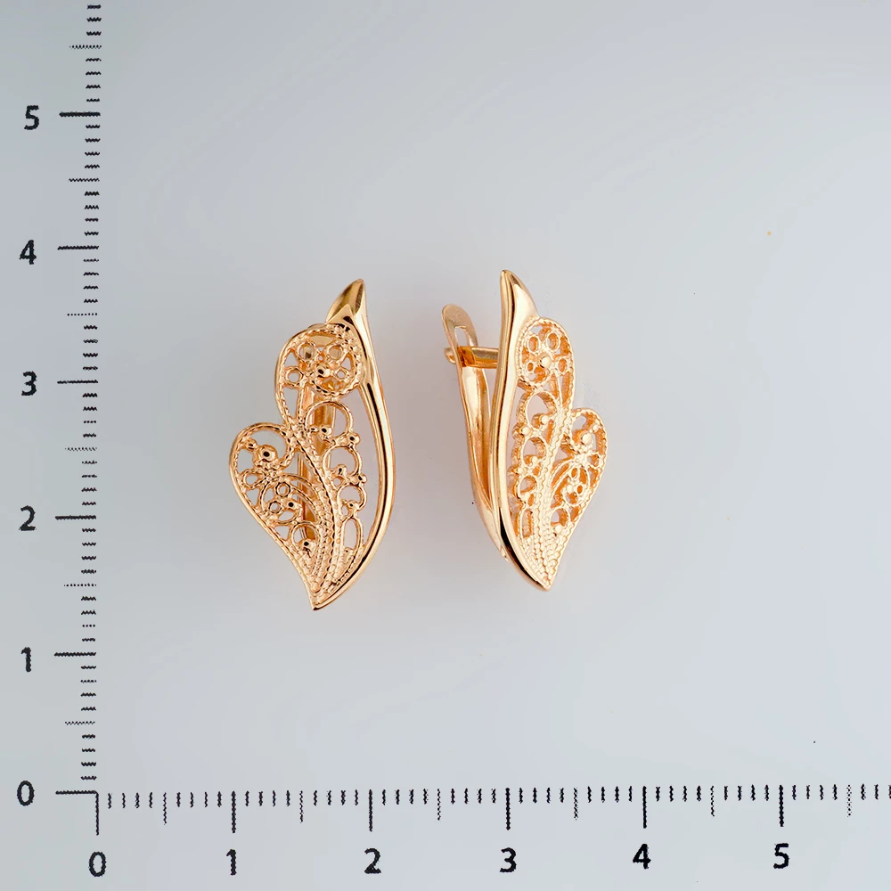 Серьги из красного золота 585 пробы