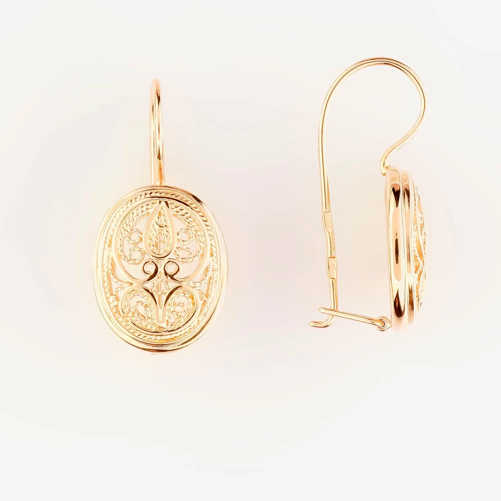 Серьги из красного золота 585 пробы