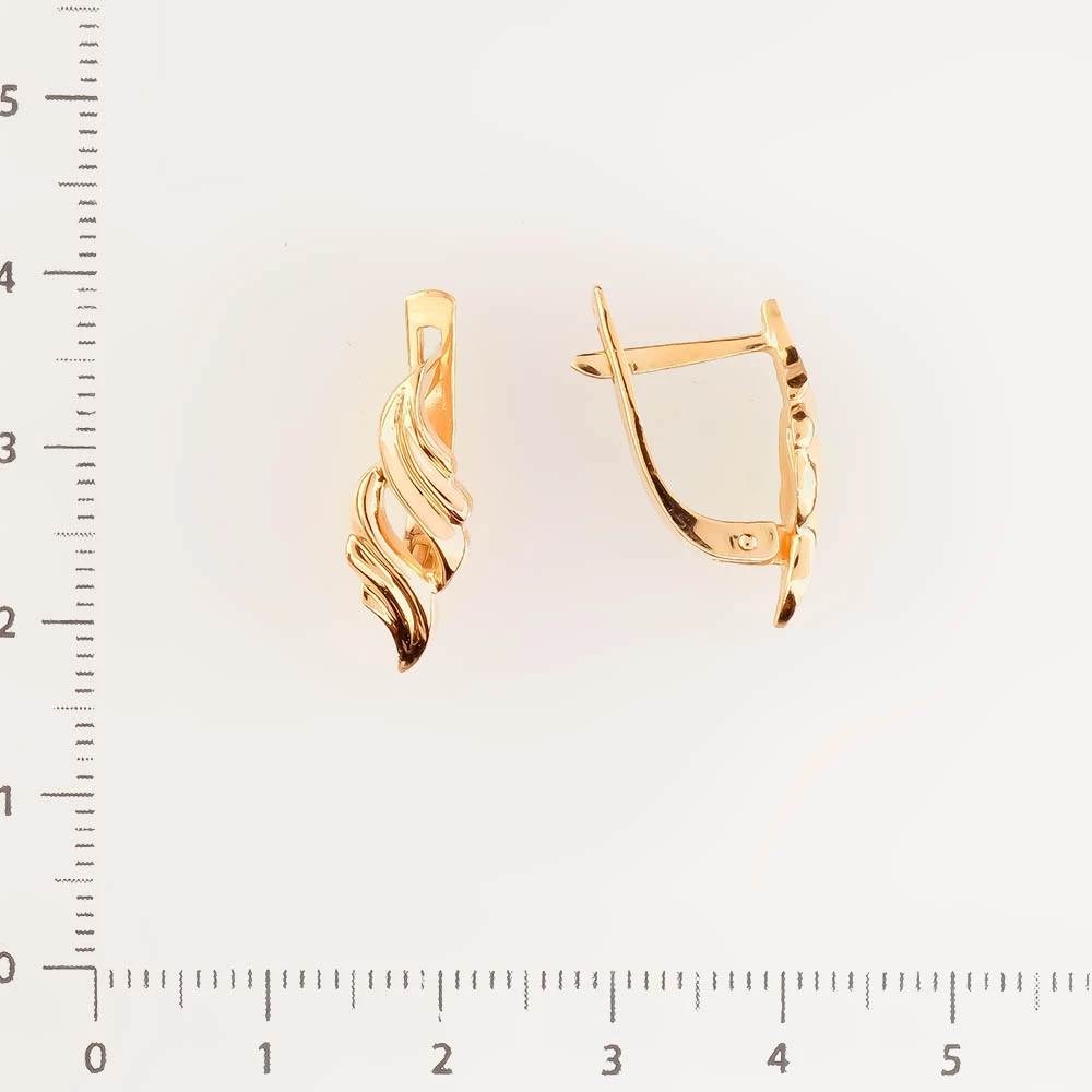 Серьги из красного золота 585 пробы