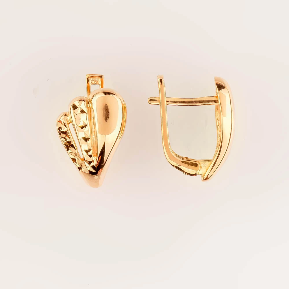 Серьги из красного золота 585 пробы