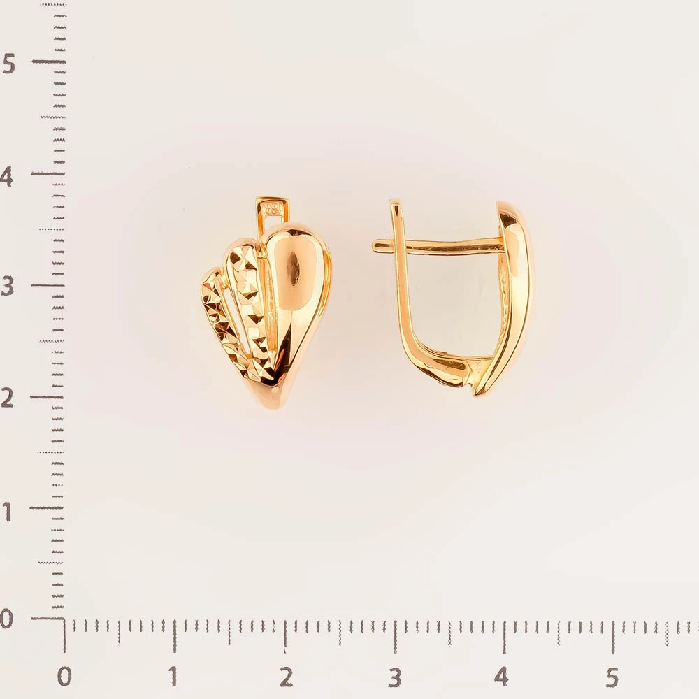 Серьги из красного золота 585 пробы
