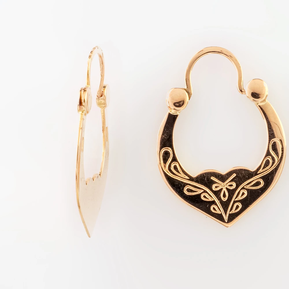 Серьги из красного золота 583 пробы