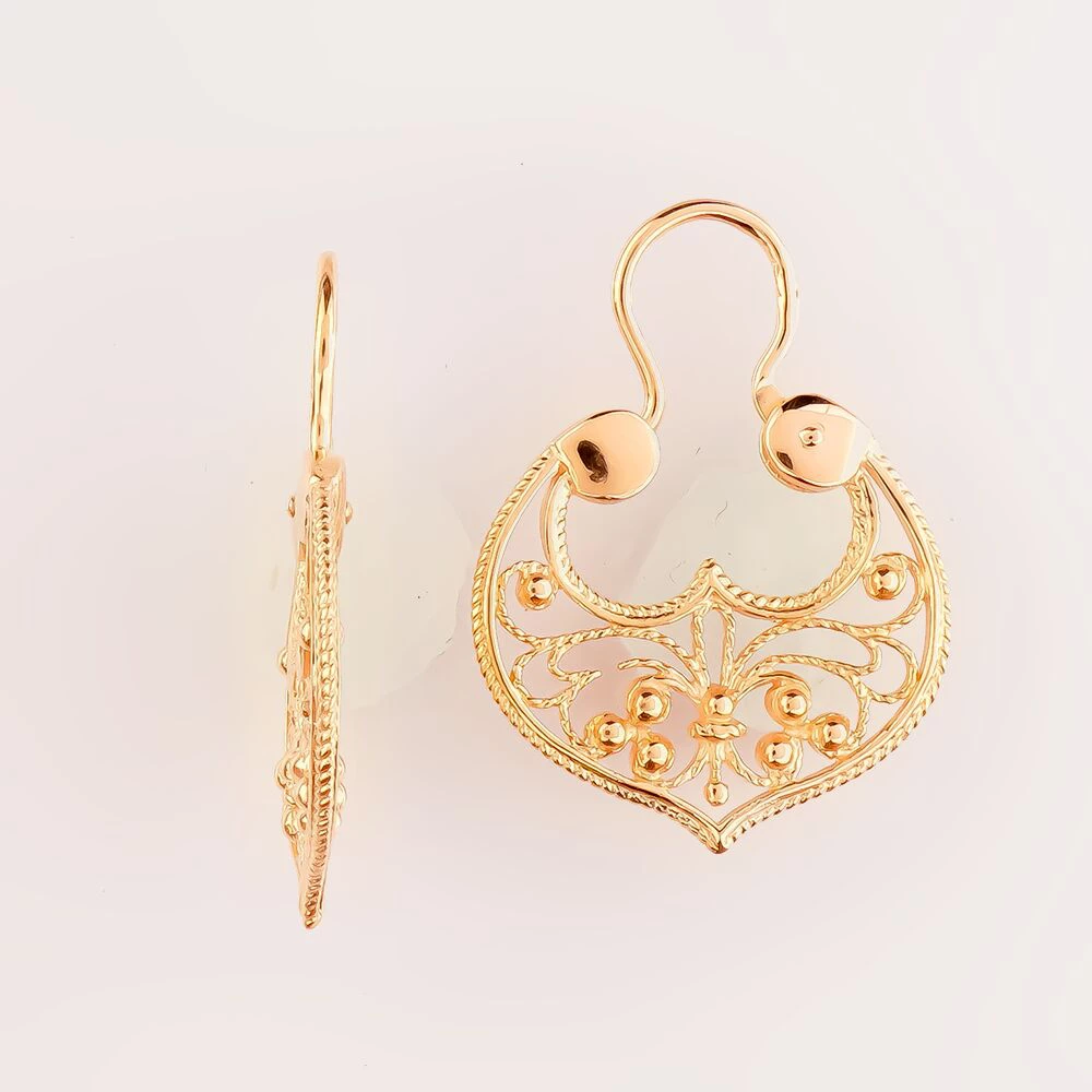 Серьги из красного золота 583 пробы