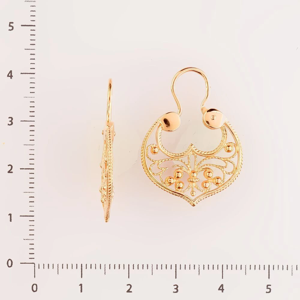 Серьги из красного золота 583 пробы