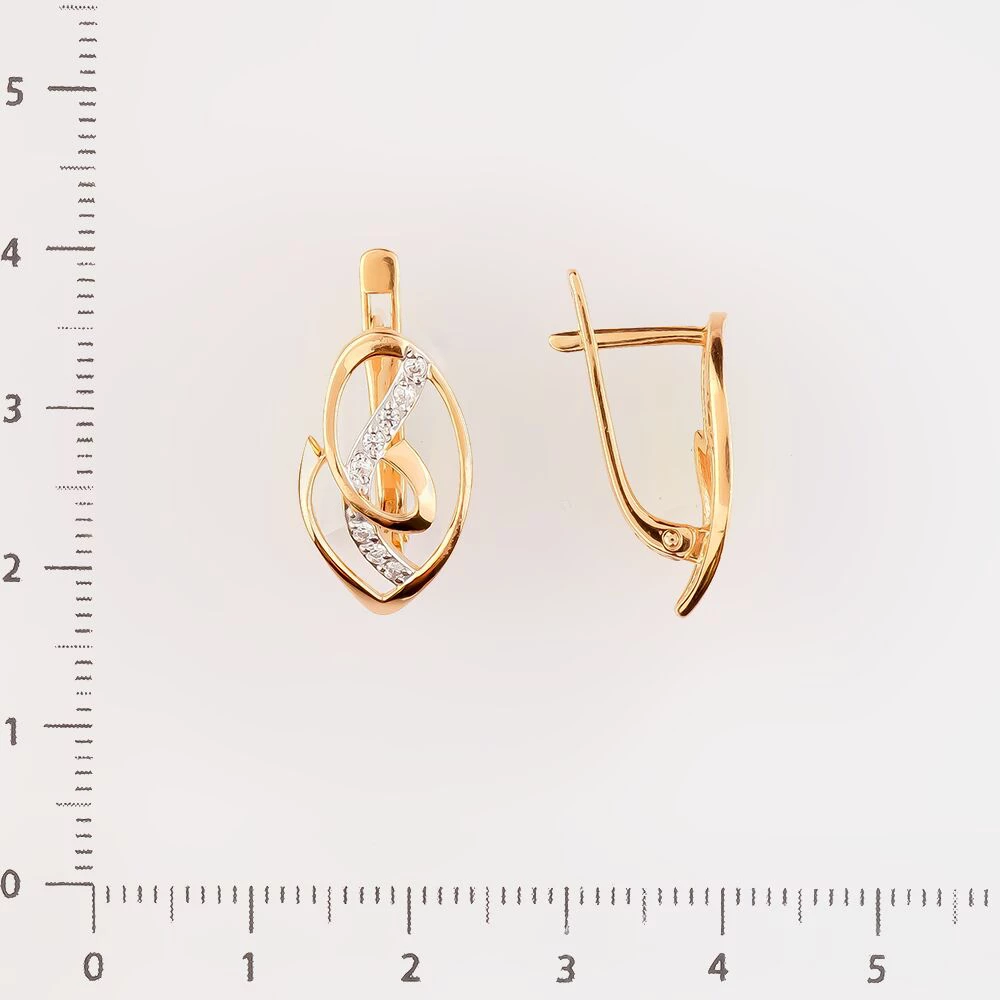 Серьги из красного золота 585 пробы