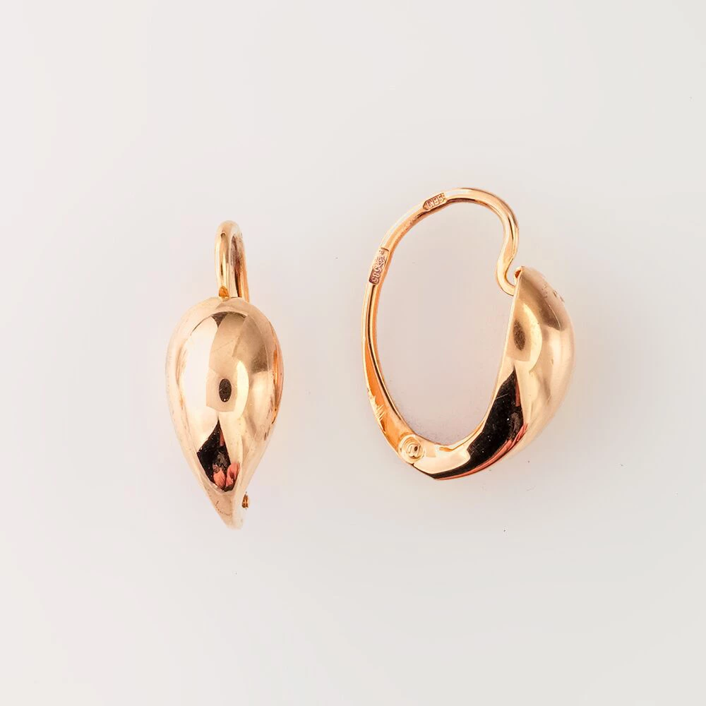 Серьги из красного золота 585 пробы