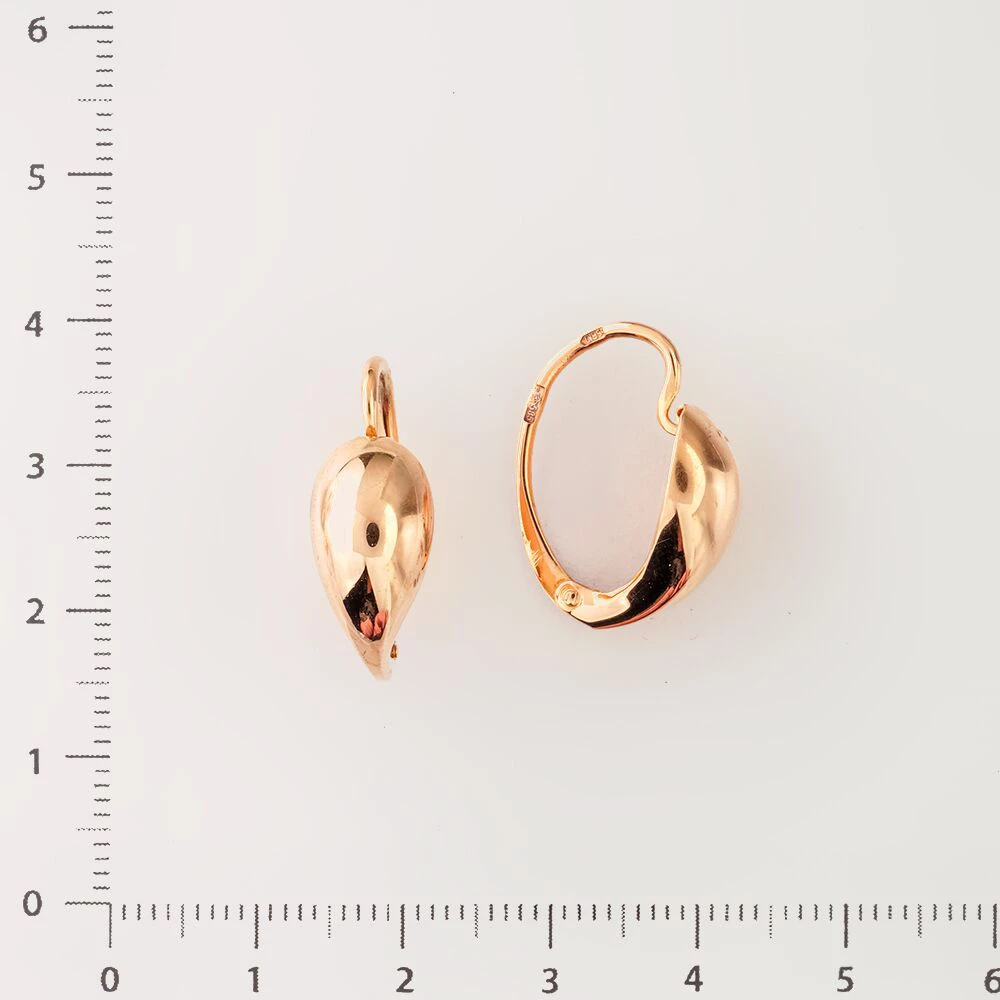 Серьги из красного золота 585 пробы