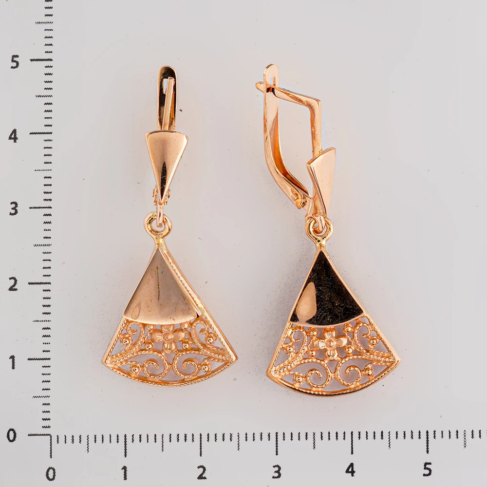 Серьги из красного золота 585 пробы