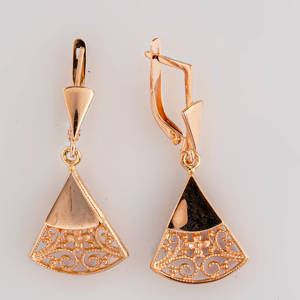 Серьги из красного золота 585 пробы