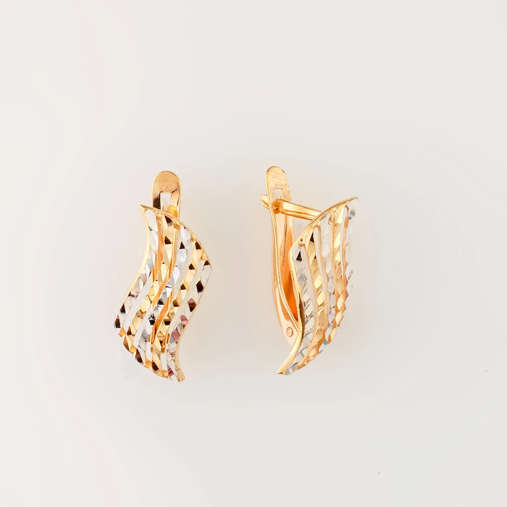 Серьги из красного золота 585 пробы