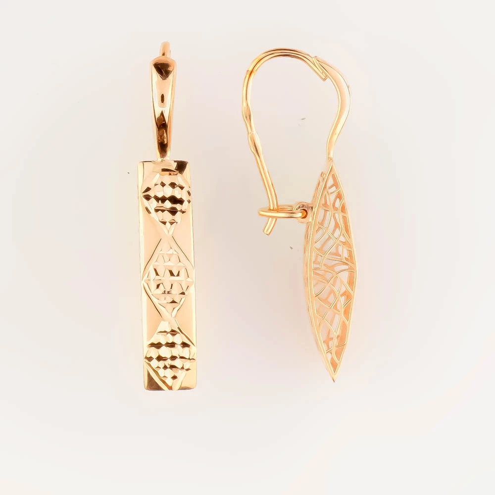 Серьги из красного золота 585 пробы