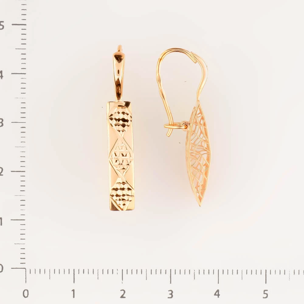 Серьги из красного золота 585 пробы