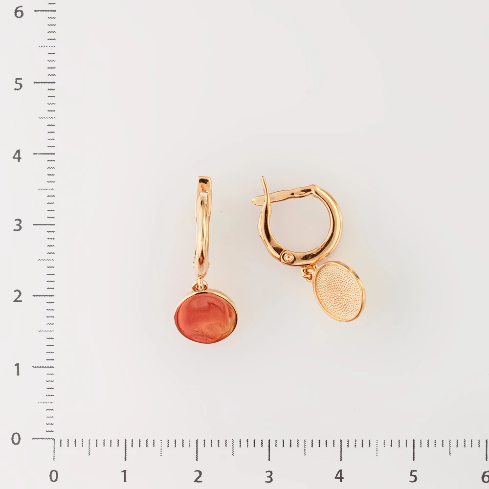 Серьги из красного золота 585 пробы