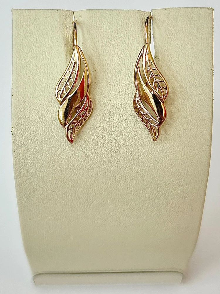 Серьги из красного золота 585 пробы