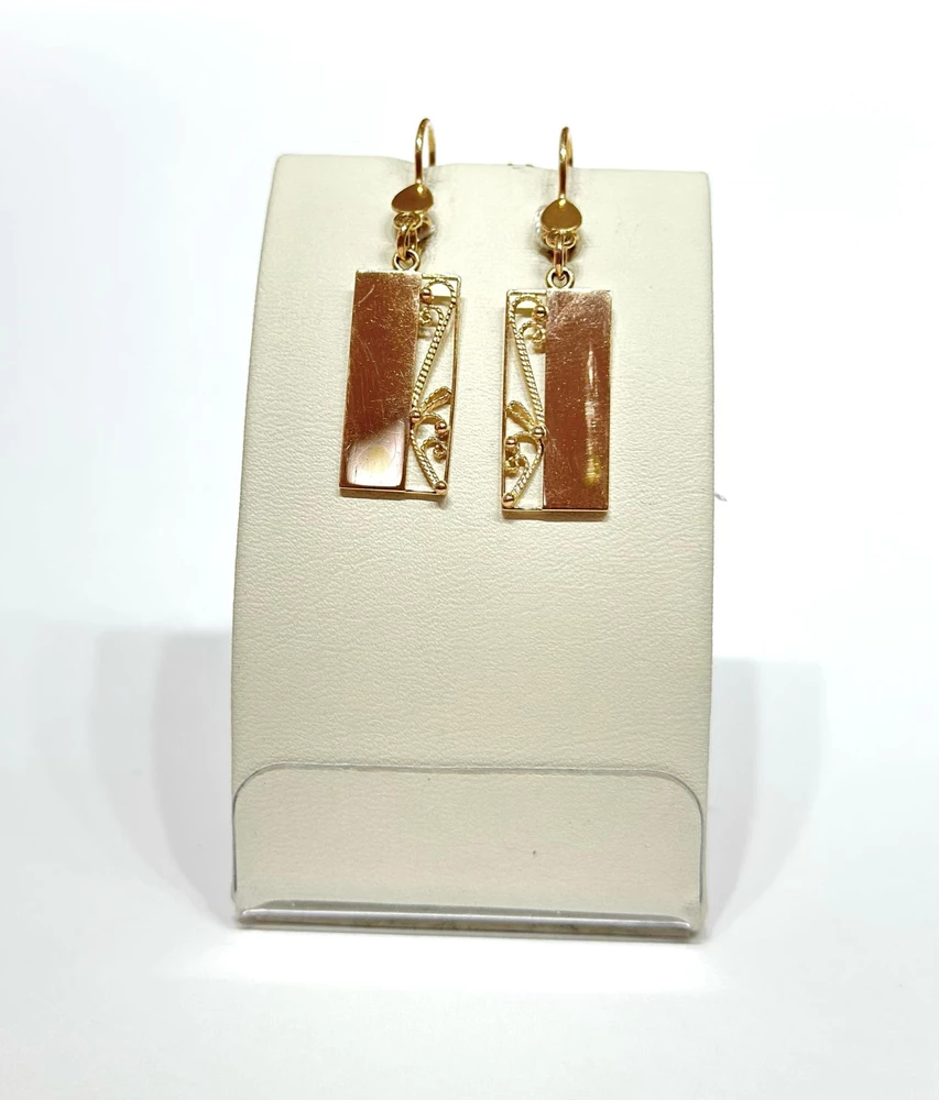 Серьги из красного золота 585 пробы