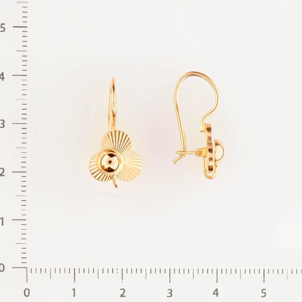 Серьги из красного золота 583 пробы