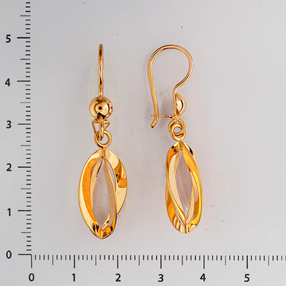 Серьги из красного золота 583 пробы