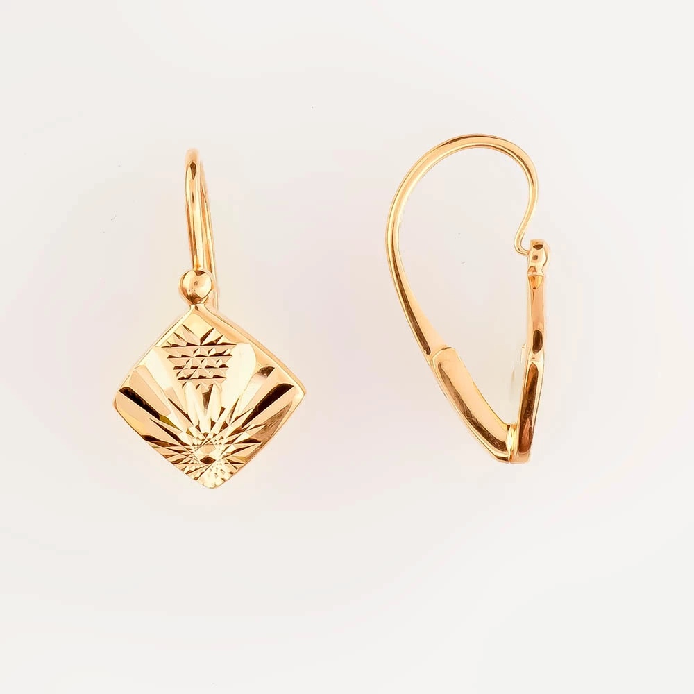 Серьги из красного золота 583 пробы