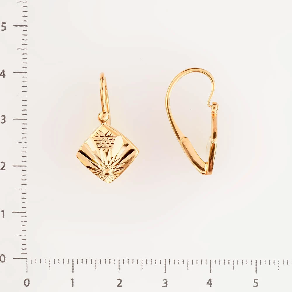 Серьги из красного золота 583 пробы