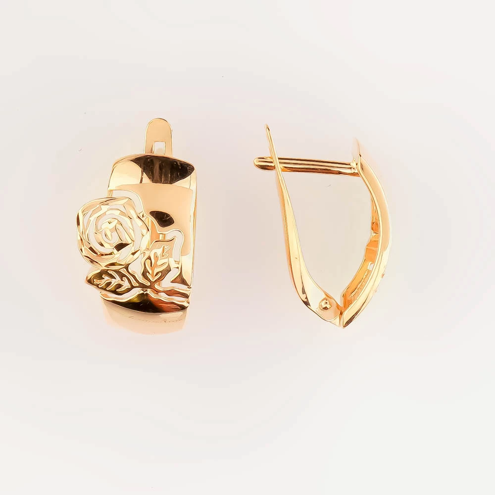 Серьги из красного золота 585 пробы