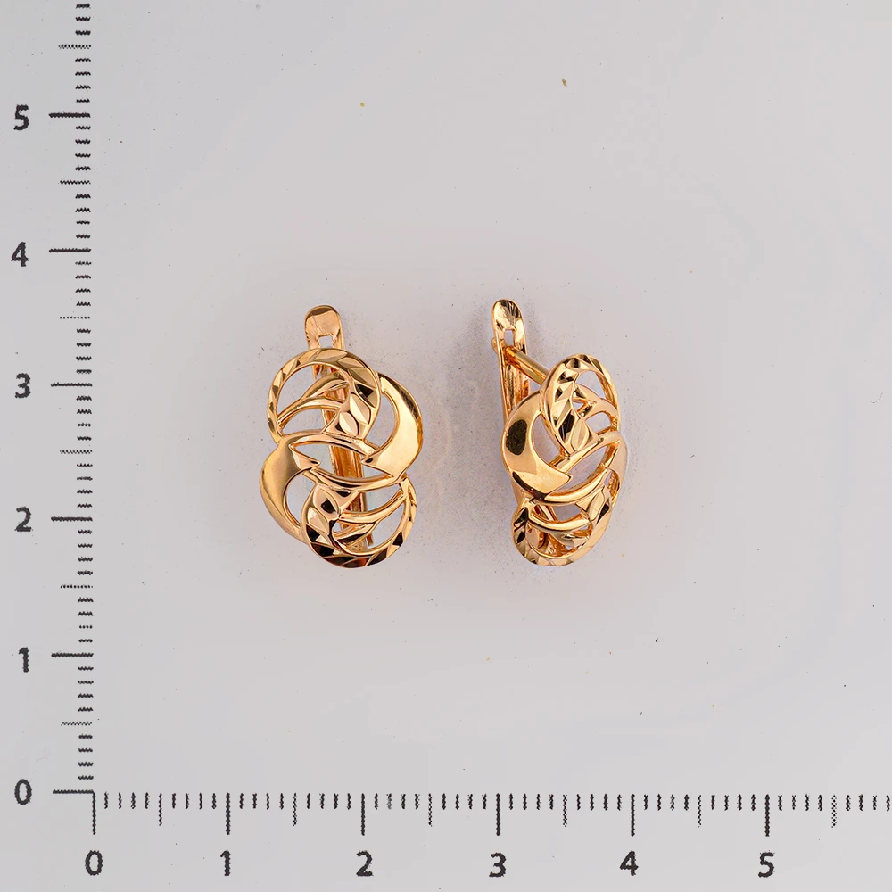 Серьги из красного золота 585 пробы