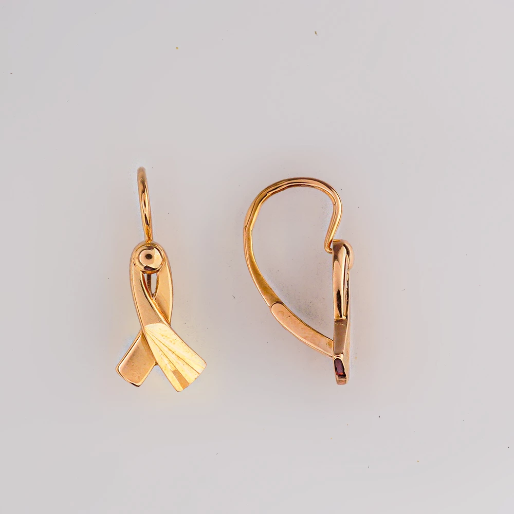 Серьги из красного золота 585 пробы