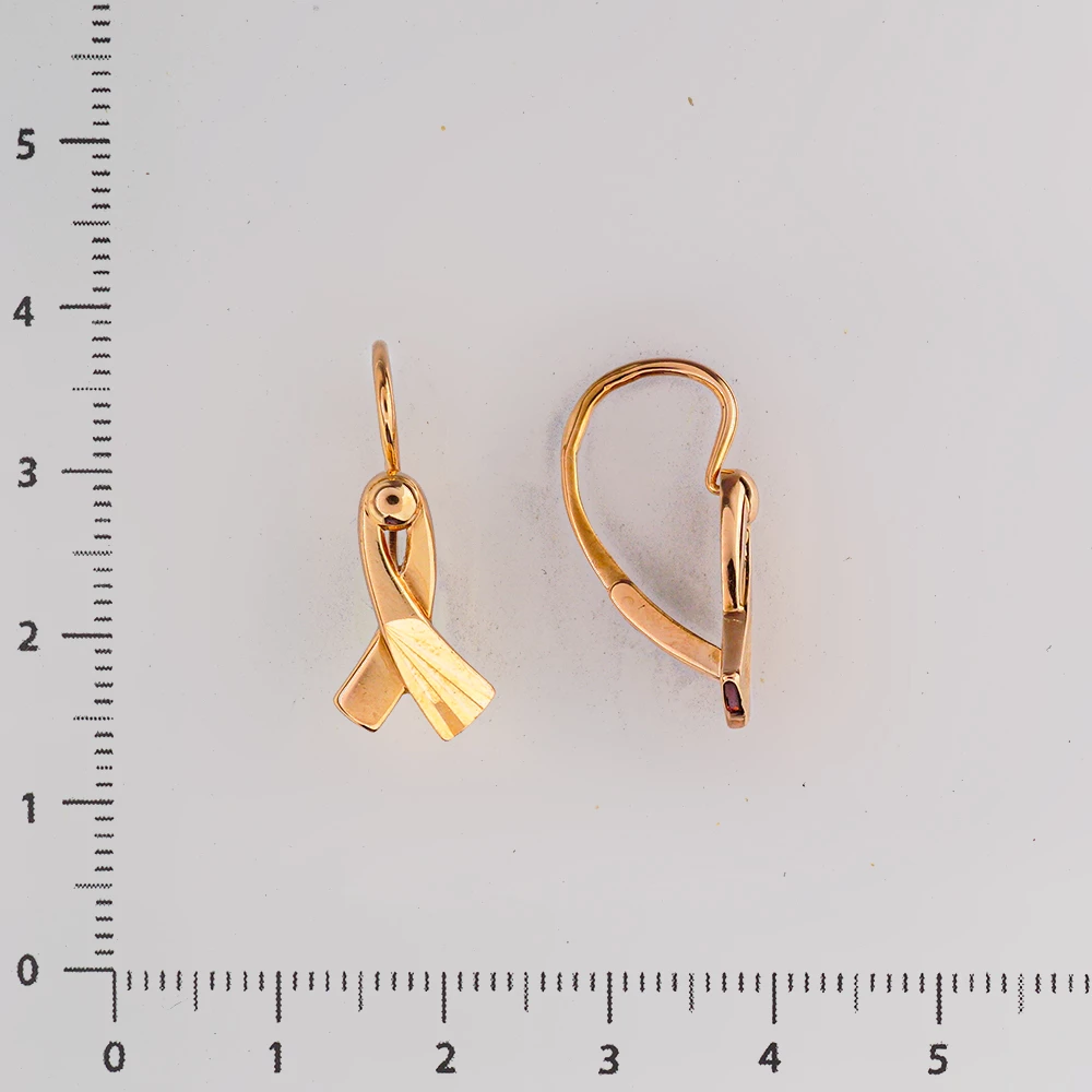 Серьги из красного золота 585 пробы