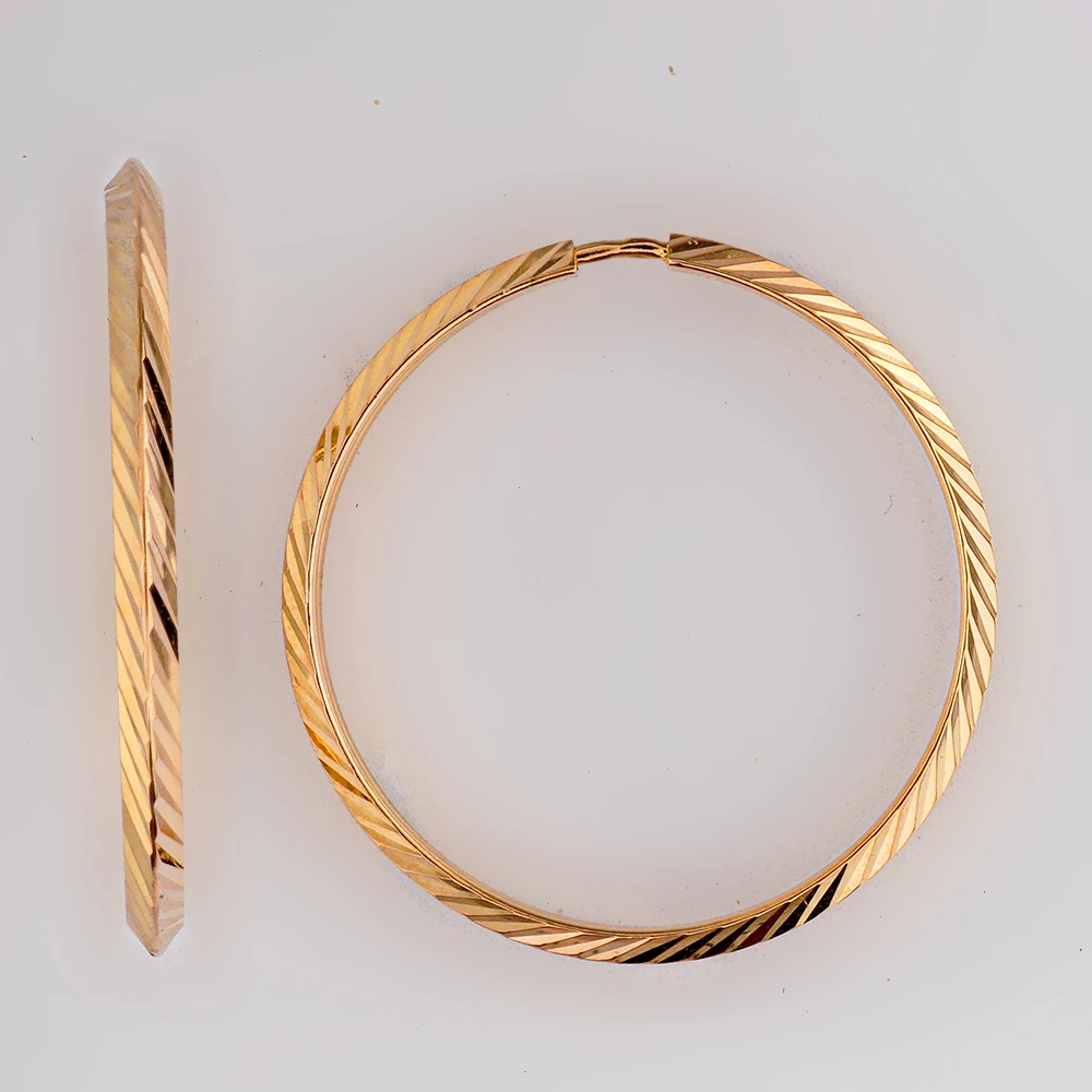 Серьги конго из красного золота 585 пробы