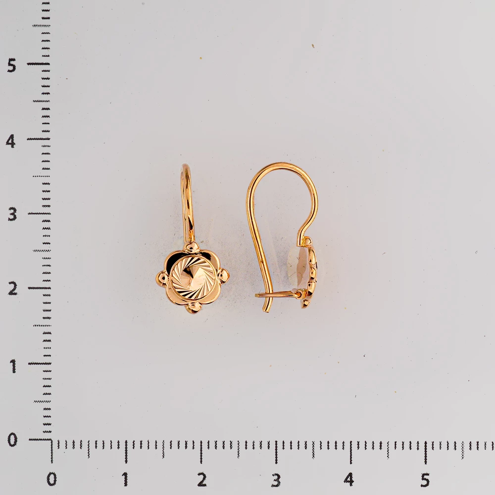 Серьги из красного золота 585 пробы