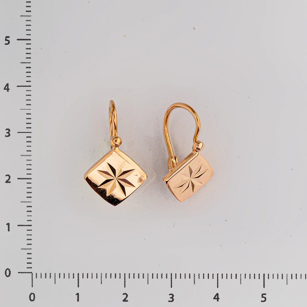 Серьги из красного золота 583 пробы
