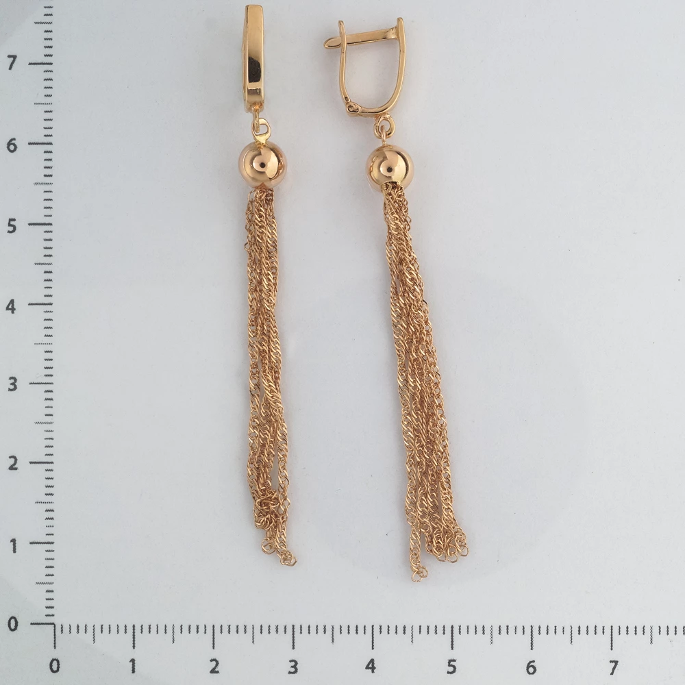 Серьги из красного золота 585 пробы