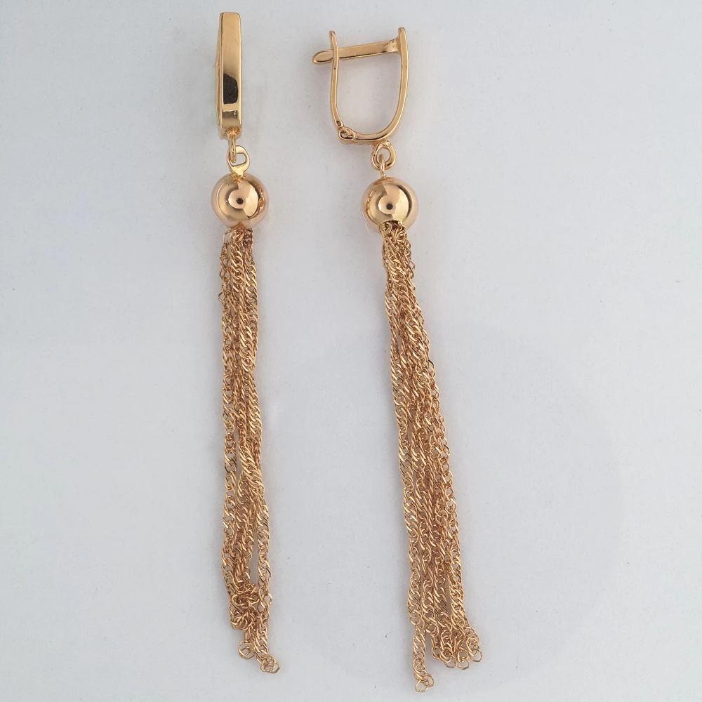 Серьги из красного золота 585 пробы