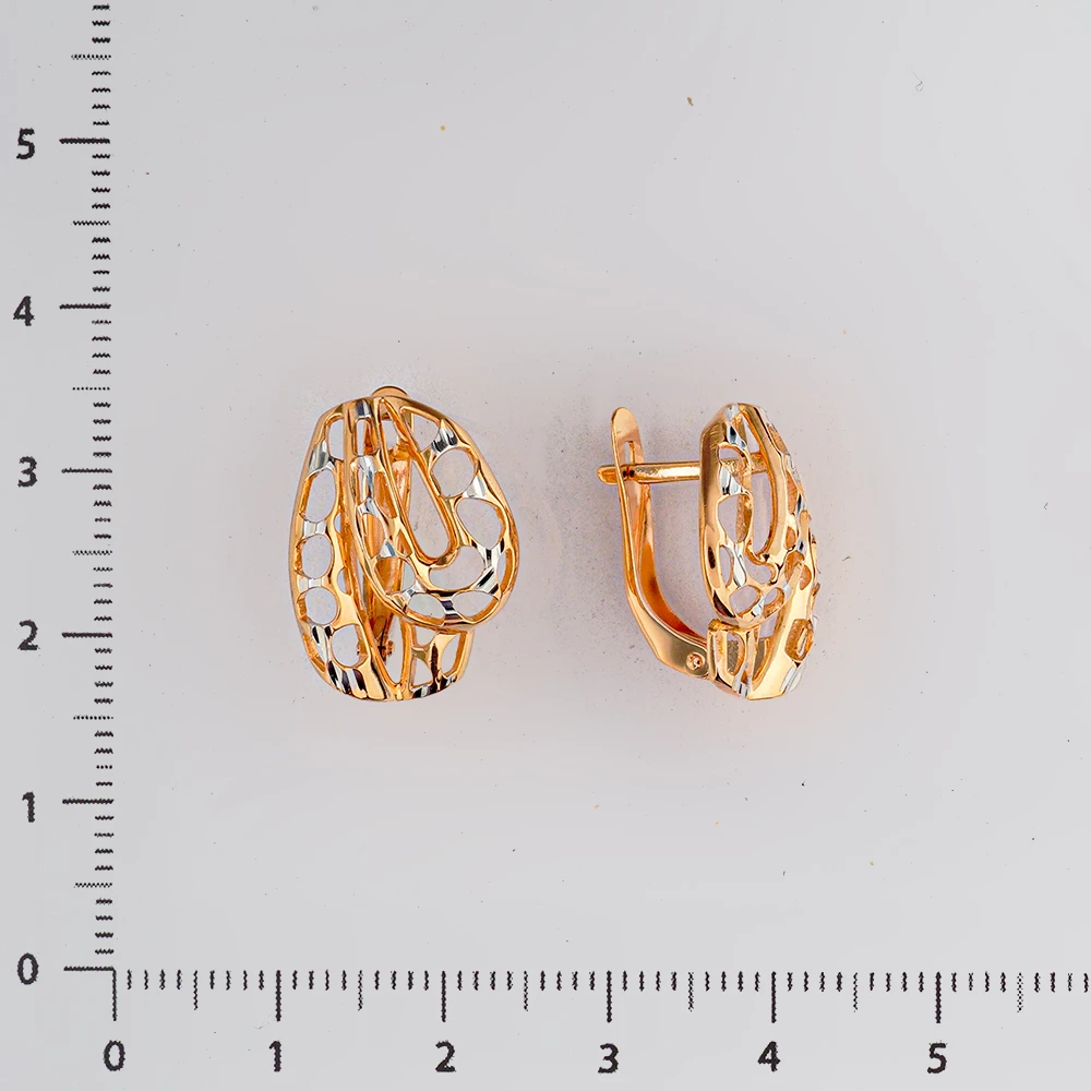 Серьги из красного золота 585 пробы