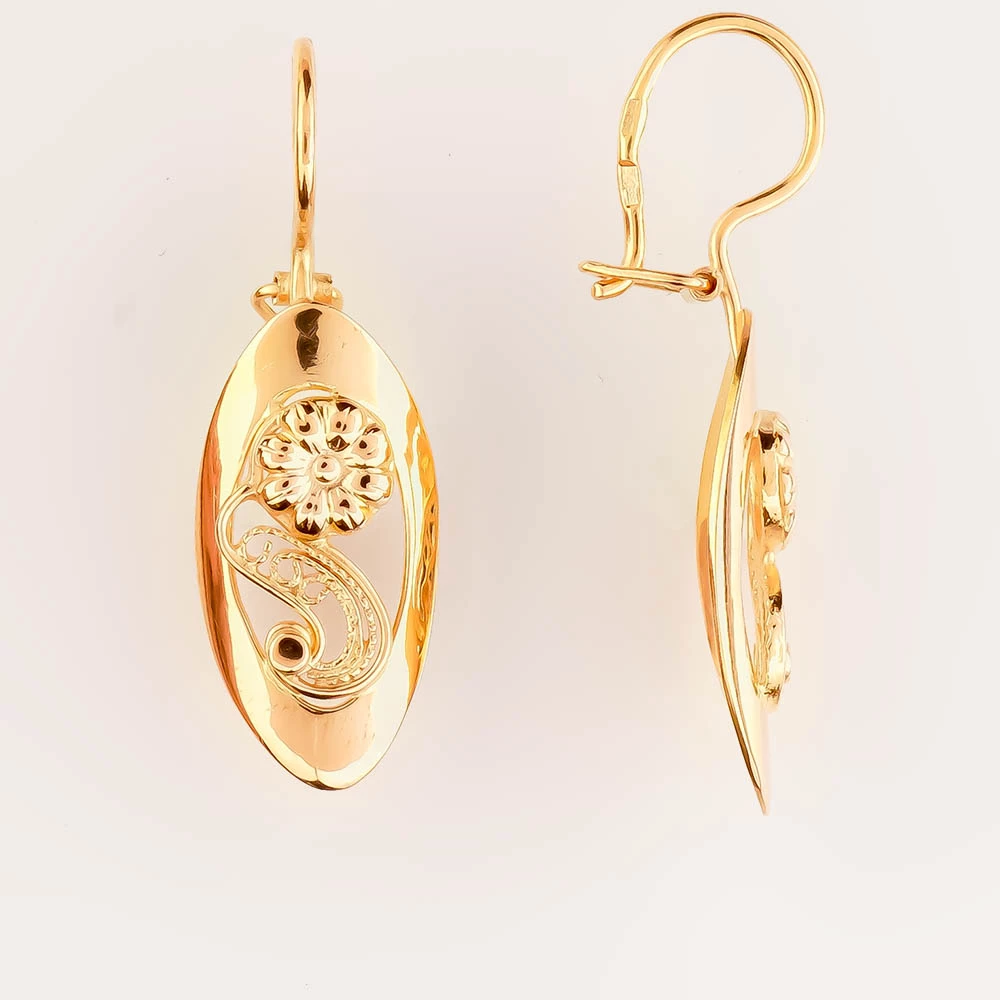 Серьги из красного золота 585 пробы