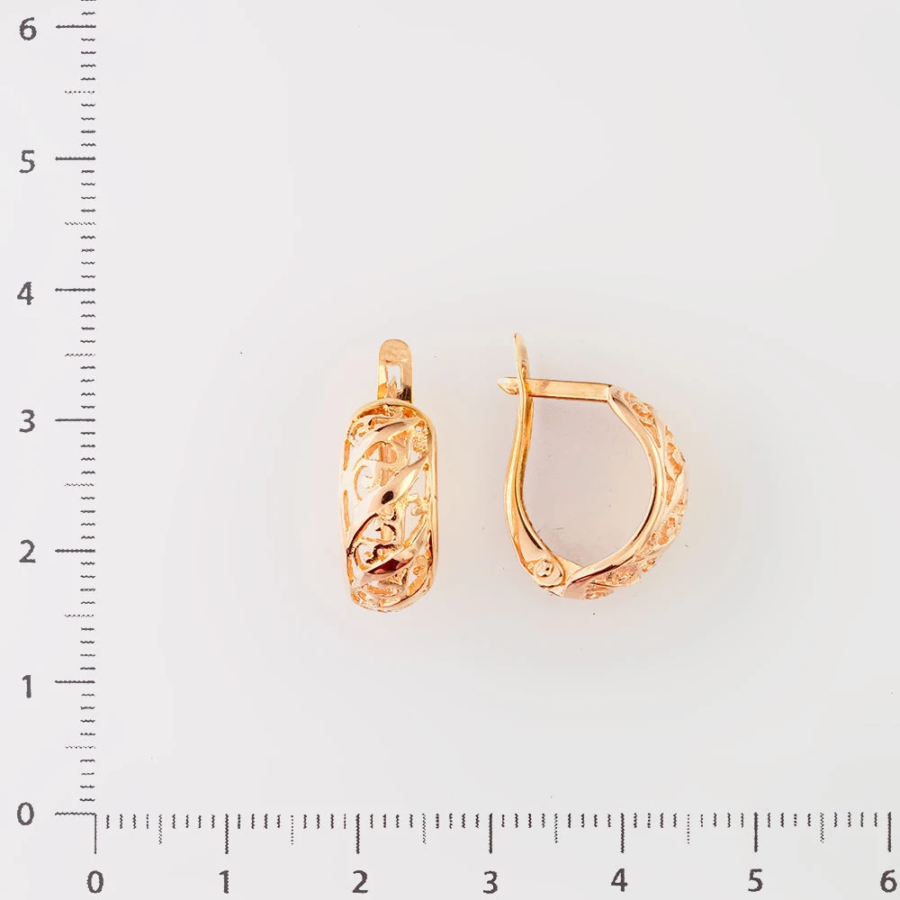 Серьги из красного золота 585 пробы
