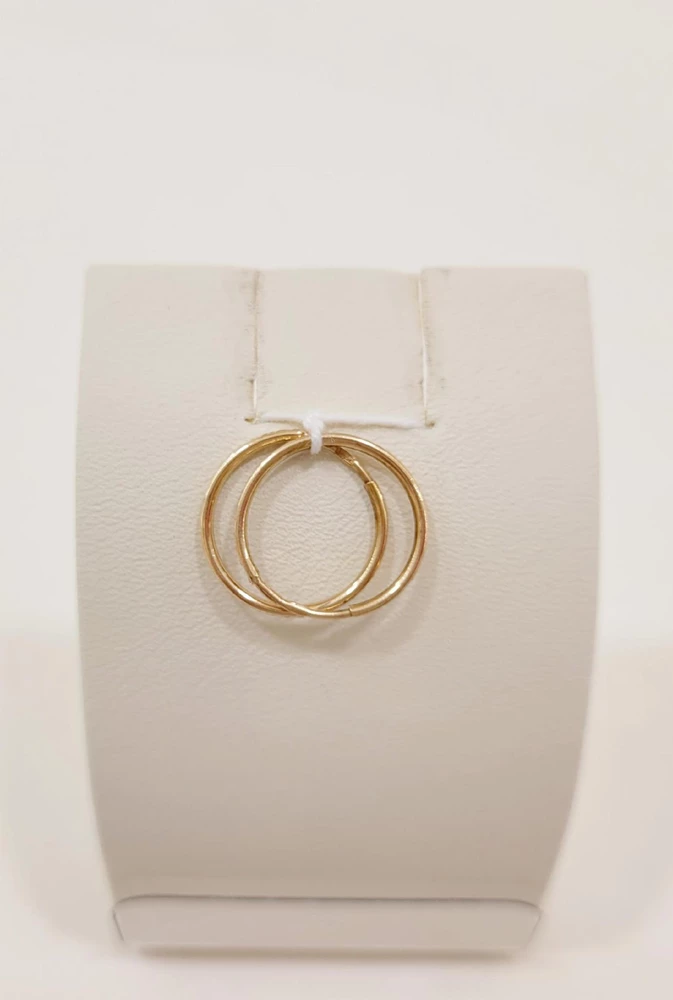 Серьги конго из красного золота 585 пробы