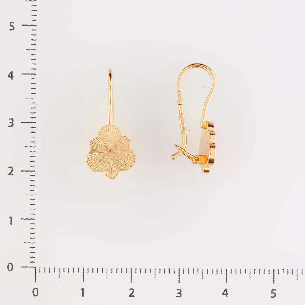 Серьги из красного золота 585 пробы