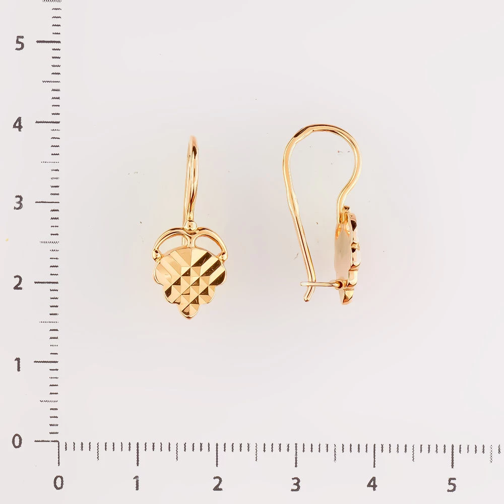 Серьги из красного золота 585 пробы