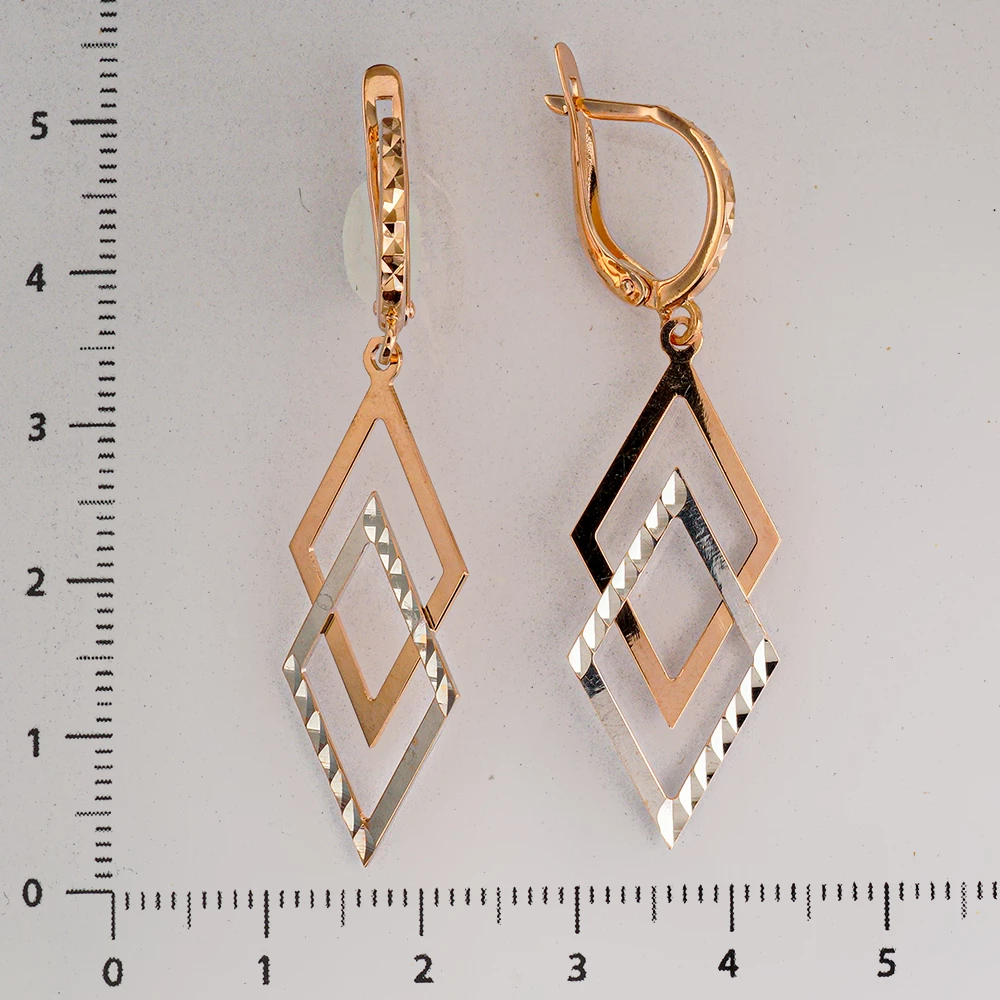 Серьги из красного золота 585 пробы