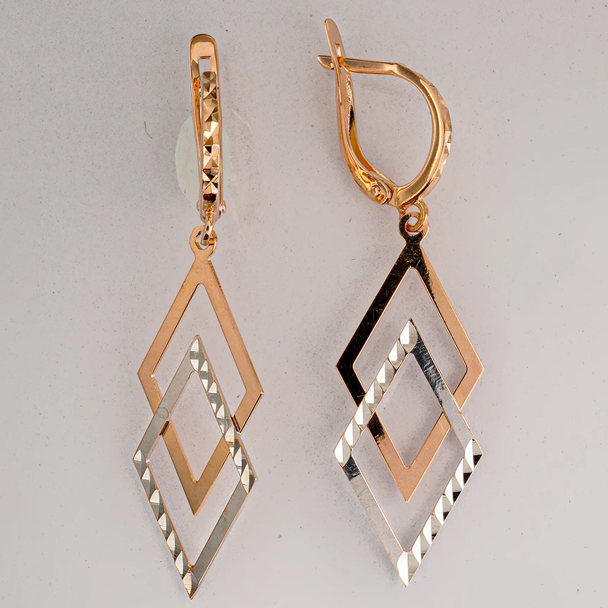 Серьги из красного золота 585 пробы