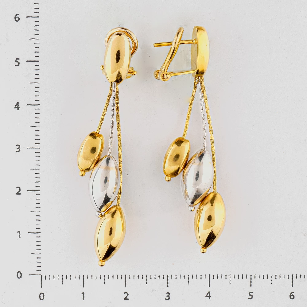 Серьги из желтого золота 750 пробы