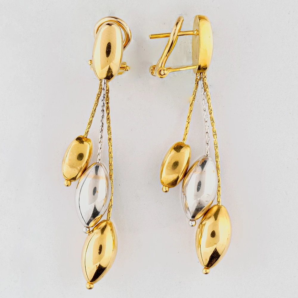 Серьги из желтого золота 750 пробы