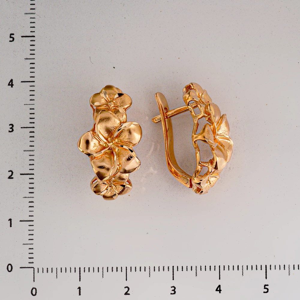 Серьги из красного золота 585 пробы