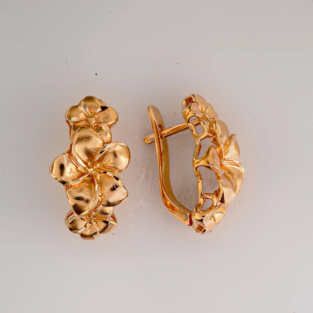 Серьги из красного золота 585 пробы