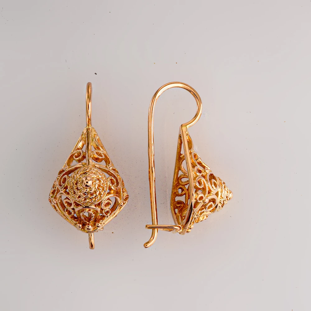 Серьги из красного золота 583 пробы