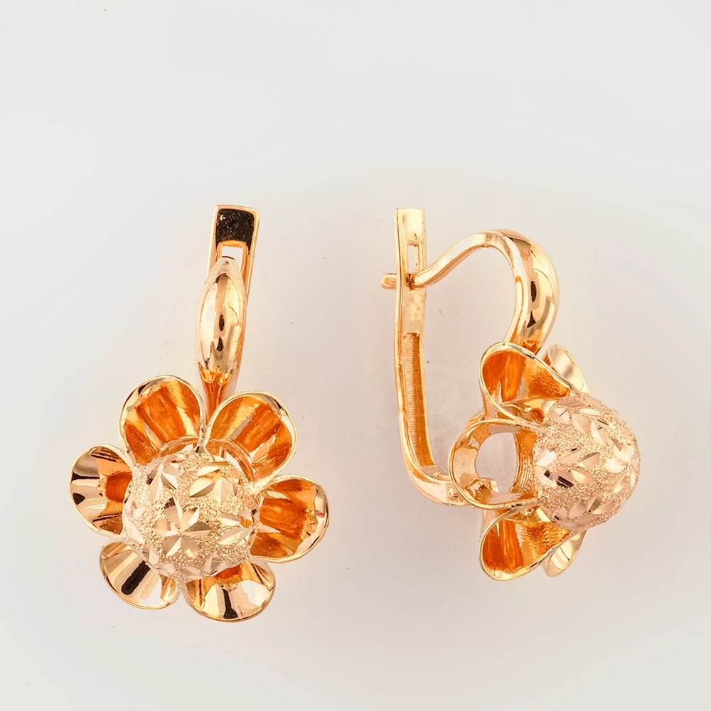 Серьги из красного золота 585 пробы