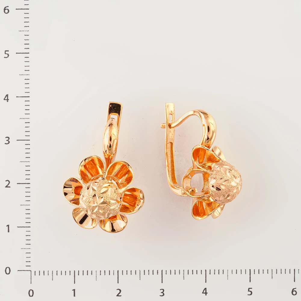Серьги из красного золота 585 пробы